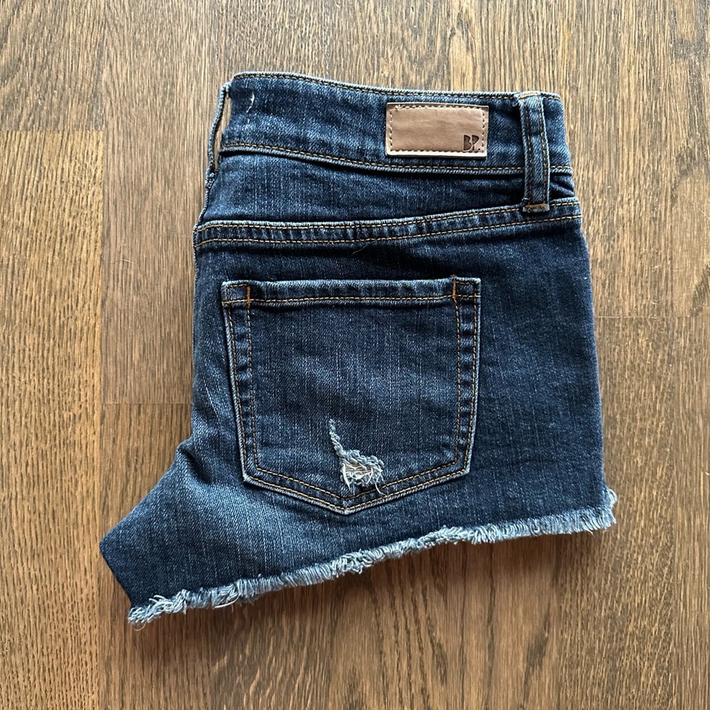 BP Frayed Distressed Denim Shorts – Juniors Size 1
